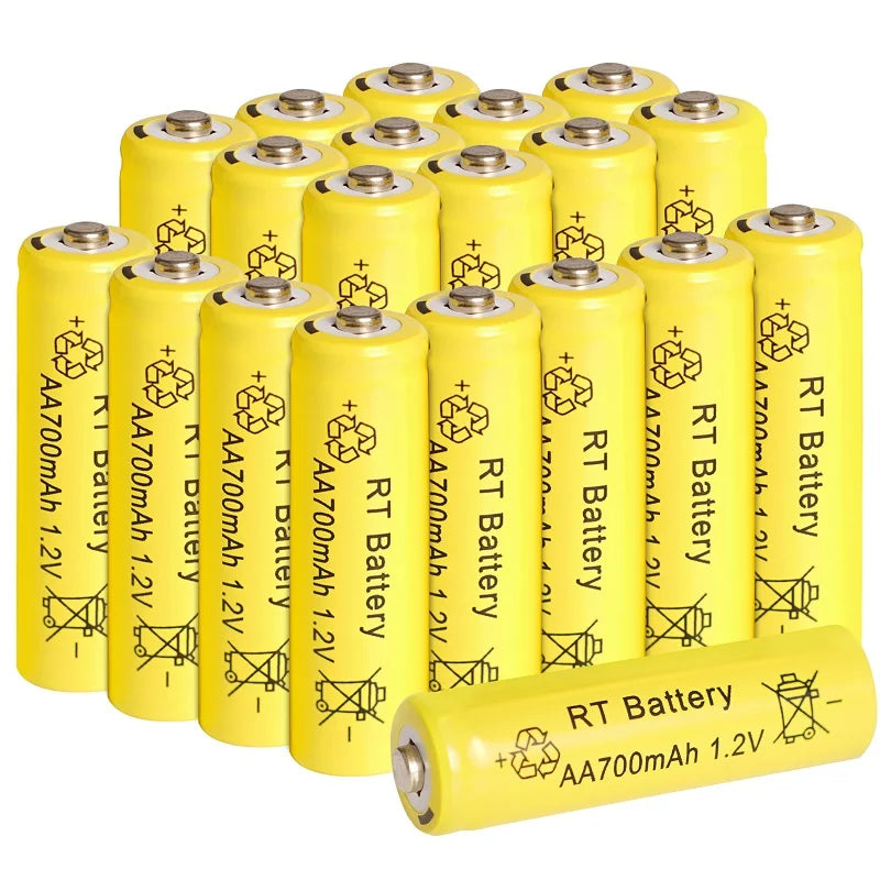 2-20Pcs AA Battery 1.2V 700mAh Ni-MH AA Rechargeable Batteries 700mAh Battery for Garden Solar Lights Toys Watch MP3 Player Wild Frontier Gear LLC