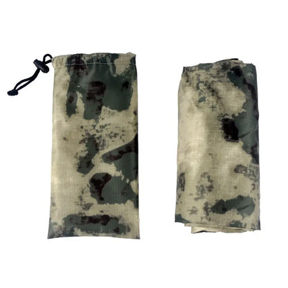 Tactical Jungle A-TACS FG Camouflage Folding Raincoat Portable Poncho Men Waterproof Tourism Rain Jacket Cover Army RainWear
