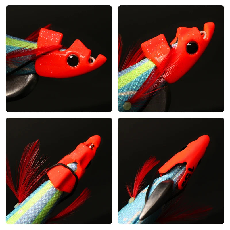 LETOYO 2PCS Luminous EGI for tip run squid lure TR Sinker weight eging for Webfoot Octopus Cuttlefish sea fishing accessories Wild Frontier Gear LLC
