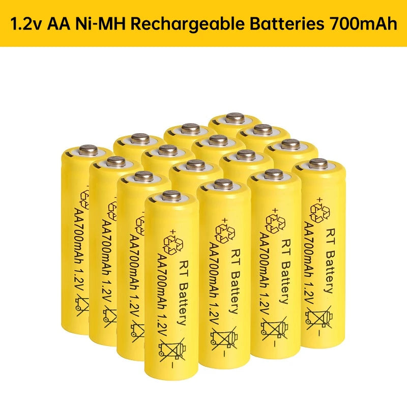 2-20Pcs AA Battery 1.2V 700mAh Ni-MH AA Rechargeable Batteries 700mAh Battery for Garden Solar Lights Toys Watch MP3 Player Wild Frontier Gear LLC
