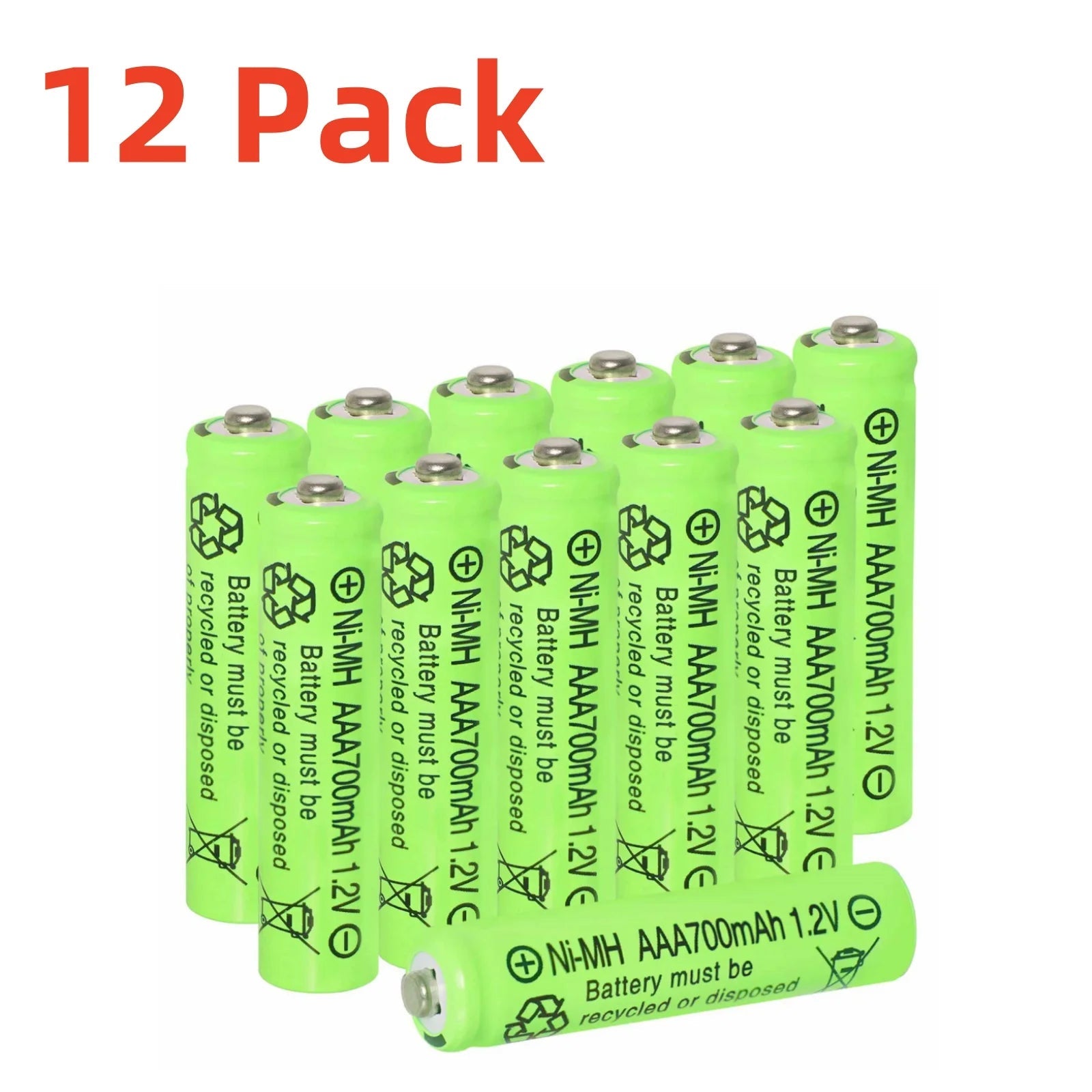 AAA Rechargeable Batteries Set 700mAh 1.2V Ni-MH Triple A Batteries High Capacity for Garden Landscaping Outdoor Solar Lights Wild Frontier Gear LLC