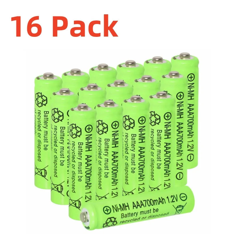 AAA Rechargeable Batteries Set 700mAh 1.2V Ni-MH Triple A Batteries High Capacity for Garden Landscaping Outdoor Solar Lights Wild Frontier Gear LLC