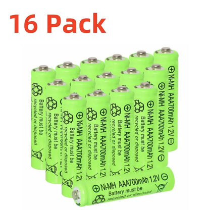 AAA Rechargeable Batteries Set 700mAh 1.2V Ni-MH Triple A Batteries High Capacity for Garden Landscaping Outdoor Solar Lights Wild Frontier Gear LLC