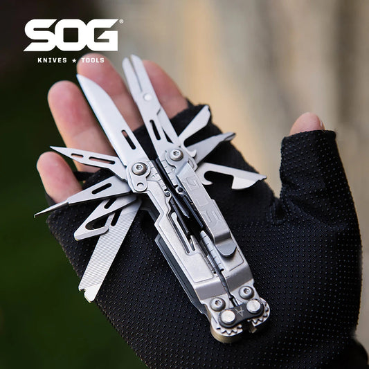 SOG PowerPint 18-in-1 Tactical Multi-Tool with Folding Pliers & Knife - Compact EDC Gear for Outdoor Camping, Survival & Hiking Wild Frontier Gear LLC