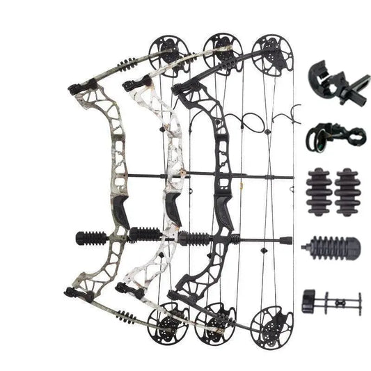 Adjustable Right-Handed Compound Bow Kit - 30-70lbs, 329fps Speed, 80% Let-off, 3 Color Options for Hunting and Target Shooting - Wild Frontier Gear LLC