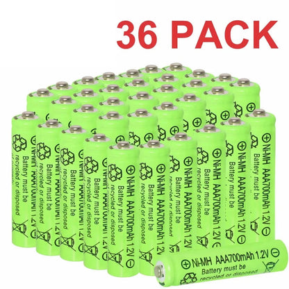 AAA Rechargeable Batteries Set 700mAh 1.2V Ni-MH Triple A Batteries High Capacity for Garden Landscaping Outdoor Solar Lights Wild Frontier Gear LLC