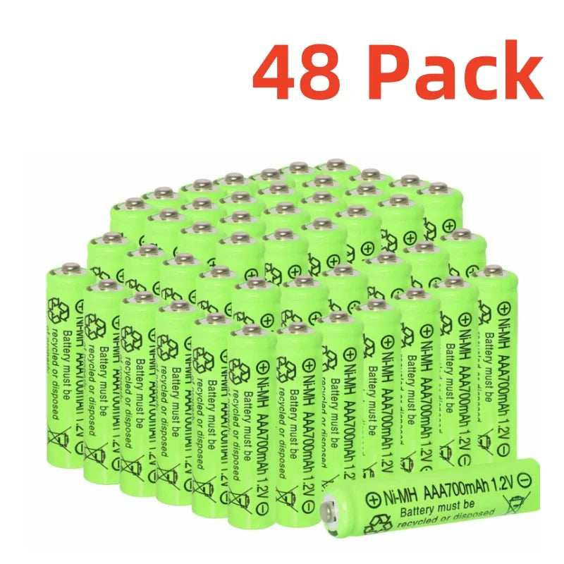 AAA Rechargeable Batteries Set 700mAh 1.2V Ni-MH Triple A Batteries High Capacity for Garden Landscaping Outdoor Solar Lights Wild Frontier Gear LLC