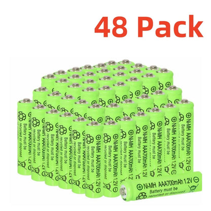 AAA Rechargeable Batteries Set 700mAh 1.2V Ni-MH Triple A Batteries High Capacity for Garden Landscaping Outdoor Solar Lights Wild Frontier Gear LLC