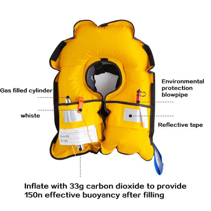 Automatic Inflatable Life Jacket Professional Swiming Fishing Life Vest for Children Water Sports Adult Life Vest for Fishing - Wild Frontier Gear LLC
