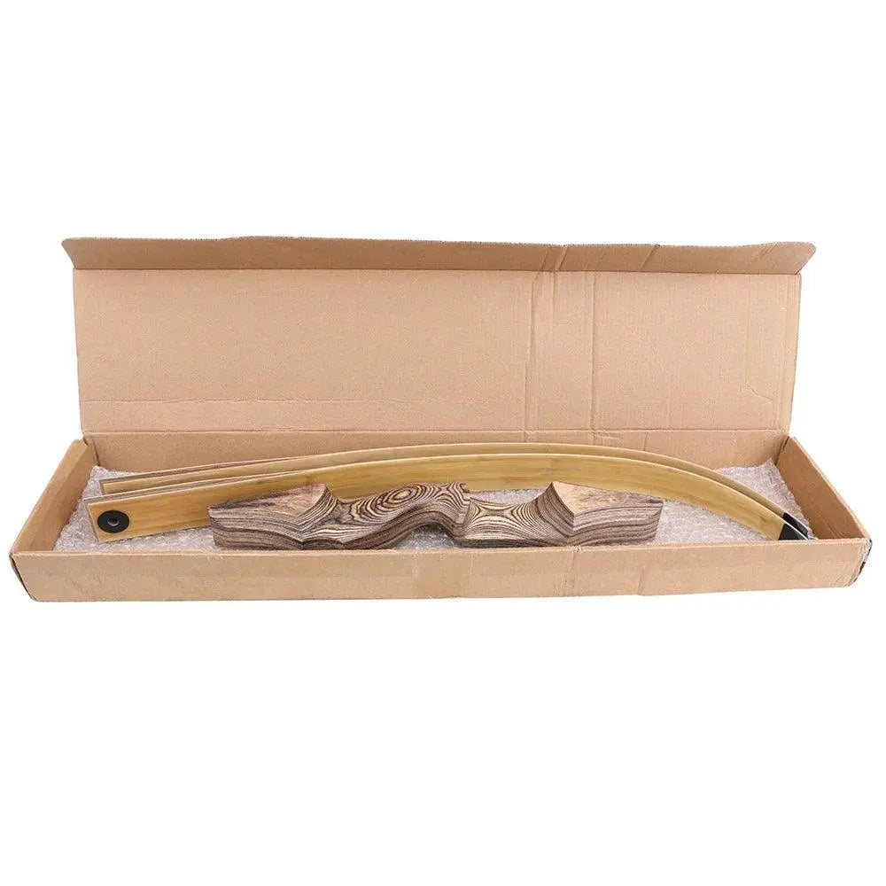 BLACK HUNTER 60'' Traditional Recurve Bow for Hunting - Adjustable 25-60lbs Right/Left Hand with Tech Wood and Bamboo Lamination - Wild Frontier Gear LLC