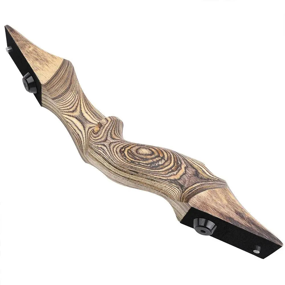 BLACK HUNTER 60'' Traditional Recurve Bow for Hunting - Adjustable 25-60lbs Right/Left Hand with Tech Wood and Bamboo Lamination - Wild Frontier Gear LLC