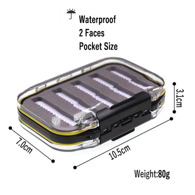 1PC Pocket Size Double Layers Waterproof Nymph Fishing Fly Box 10.5X7.0X3.1CM Fly Fishing Tackles - Wild Frontier Gear LLC