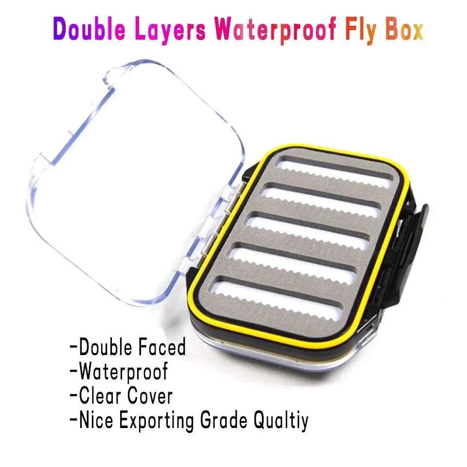 1PC Pocket Size Double Layers Waterproof Nymph Fishing Fly Box 10.5X7.0X3.1CM Fly Fishing Tackles - Wild Frontier Gear LLC