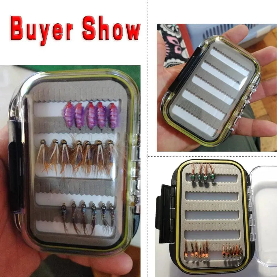 1PC Pocket Size Double Layers Waterproof Nymph Fishing Fly Box 10.5X7.0X3.1CM Fly Fishing Tackles - Wild Frontier Gear LLC