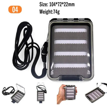 1PC Pocket Size Double Layers Waterproof Nymph Fishing Fly Box 10.5X7.0X3.1CM Fly Fishing Tackles - Wild Frontier Gear LLC
