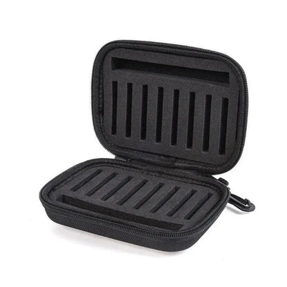 Compact EVA Storage Case for Fly Fishing Lures with Foam Insert and Trout Hooks - Wild Frontier Gear LLC