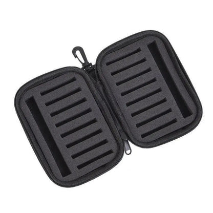 Compact EVA Storage Case for Fly Fishing Lures with Foam Insert and Trout Hooks - Wild Frontier Gear LLC