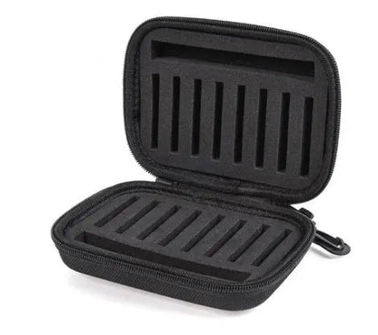 Compact EVA Storage Case for Fly Fishing Lures with Foam Insert and Trout Hooks - Wild Frontier Gear LLC