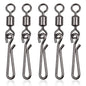 30Pcs swivels and snap for fishing hook swivels connector with Hanging Snap Stainless Steel Fast Clip Fishing Tackle Accessories