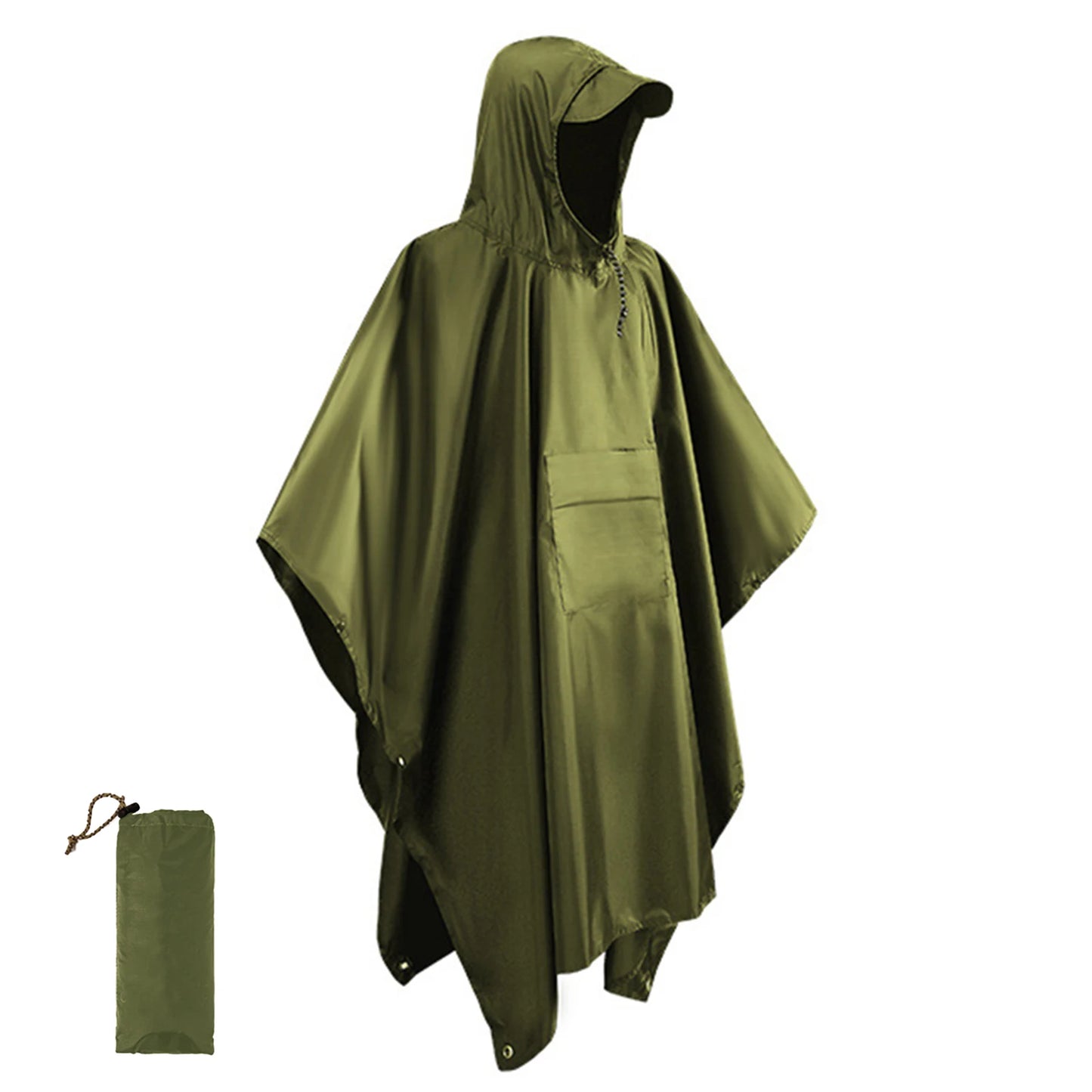 3 In 1 Outdoor Military Waterproof Raincoat Rain Coat Men Raincoat Women Awning From The Rain Motorcycle Rain Poncho Picnic Mat