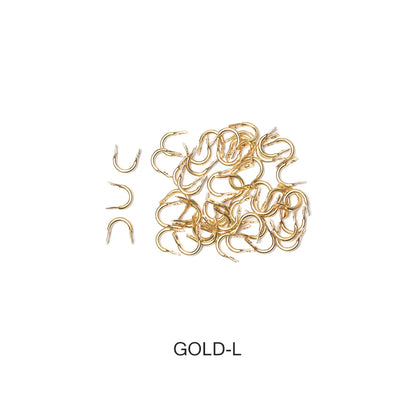 50PCS/Lot Folded U-Shaped Clip Clevises Easy-Spin Solid Brass Fishing Lures Artificial Bait Spinner Outdoor Fishing Accessories