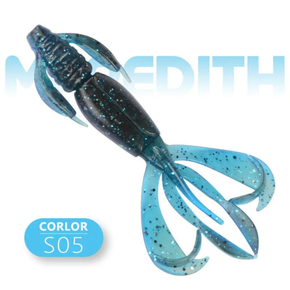 MEREDITH Fishing Lures Crazy Flapper 90mm/6.1g 10pc/Lot Craws Soft Lures Fishing Soft Bait Shrimp Bass Bait Peche Gear Wild Frontier Gear LLC