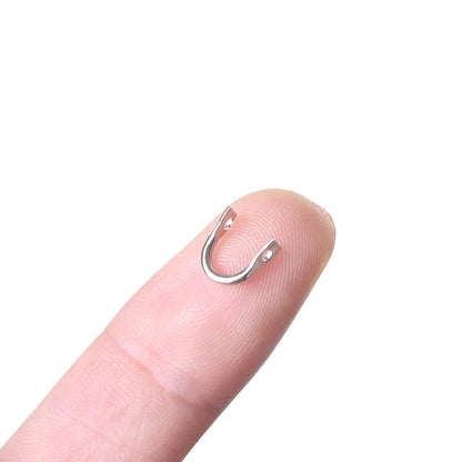 50PCS/Lot Folded U-Shaped Clip Clevises Easy-Spin Solid Brass Fishing Lures Artificial Bait Spinner Outdoor Fishing Accessories