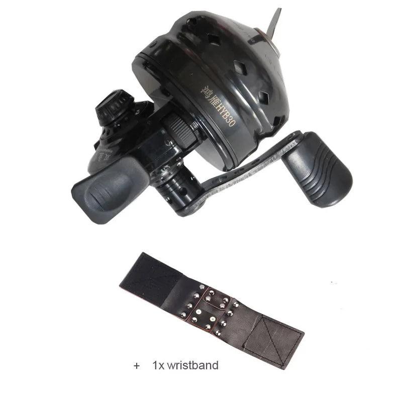 TWIN FISH Spincast Fishing Reel with 4.5# PE Line - HYB30 Black, 4+1 BB, 45m Casting Power - Wild Frontier Gear LLC