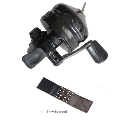TWIN FISH Spincast Fishing Reel with 4.5# PE Line - HYB30 Black, 4+1 BB, 45m Casting Power - Wild Frontier Gear LLC