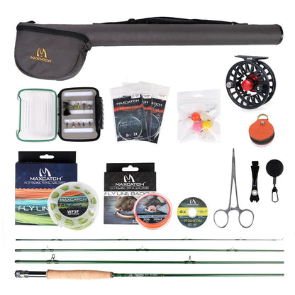 Maxcatch Premier Fly Fishing Rod Combo and Fly Reel Kit Complete Fishing Outfit - Wild Frontier Gear LLC