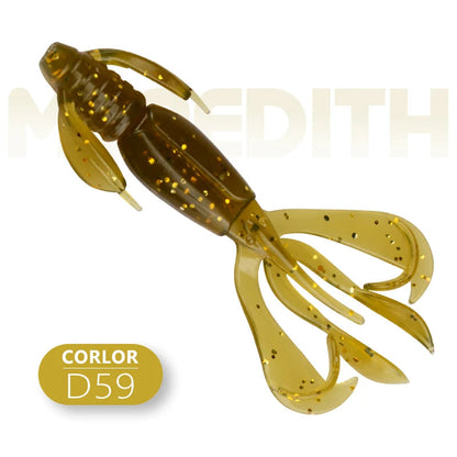 MEREDITH Fishing Lures Crazy Flapper 90mm/6.1g 10pc/Lot Craws Soft Lures Fishing Soft Bait Shrimp Bass Bait Peche Gear Wild Frontier Gear LLC