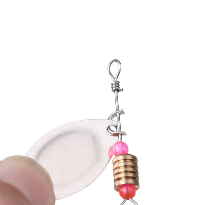 50PCS/Lot Folded U-Shaped Clip Clevises Easy-Spin Solid Brass Fishing Lures Artificial Bait Spinner Outdoor Fishing Accessories