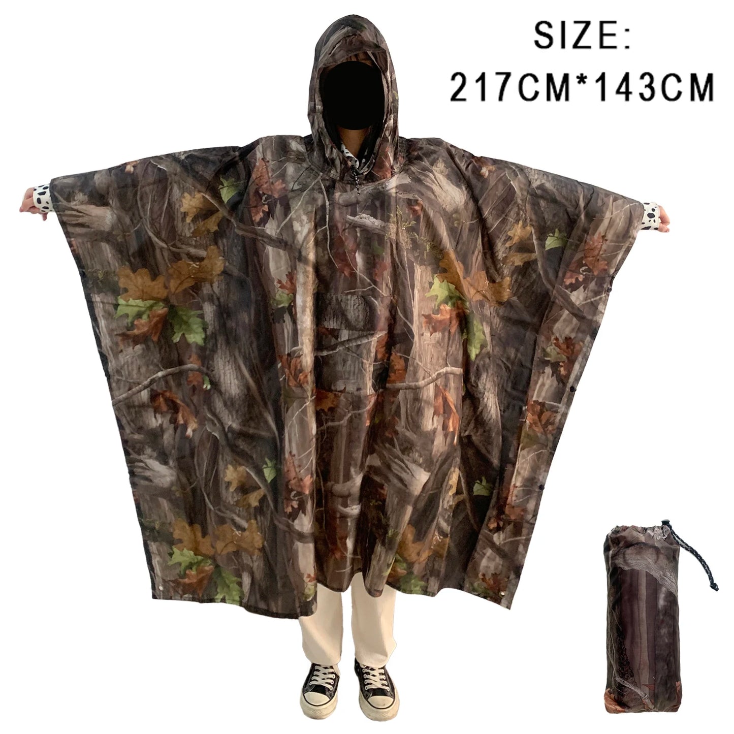 3 In 1 Outdoor Military Waterproof Raincoat Rain Coat Men Raincoat Women Awning From The Rain Motorcycle Rain Poncho Picnic Mat