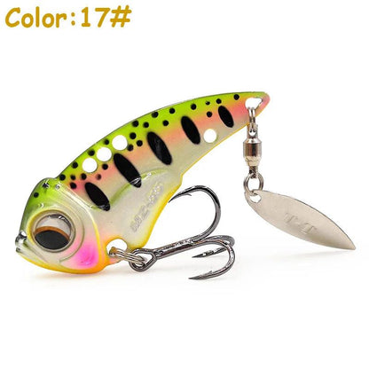 Castfanatic MZ55/MZ60 Metal VIB Lures - 17g/13g Lipless Blade Bait with Tail Spinner for Fishing Enthusiasts - Wild Frontier Gear LLC