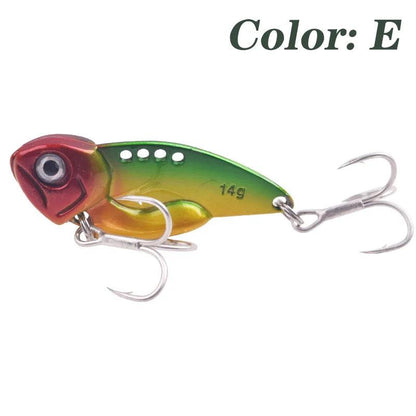 1Pcs Winter VIB Metal Spoon Fishing Lures 7g 10g 14g Jigs Vibrating Baits for Trout and Bass with Treble Hook Fishing Tackle - Wild Frontier Gear LLC