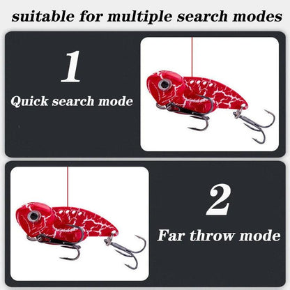 1Pcs Winter VIB Metal Spoon Fishing Lures 7g 10g 14g Jigs Vibrating Baits for Trout and Bass with Treble Hook Fishing Tackle - Wild Frontier Gear LLC