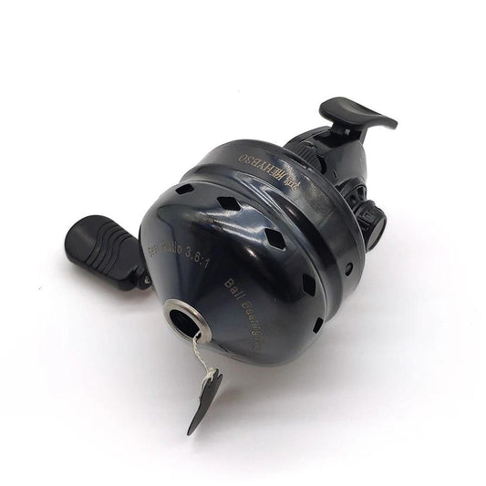 TWIN FISH Spincast Fishing Reel with 4.5# PE Line - HYB30 Black, 4+1 BB, 45m Casting Power - Wild Frontier Gear LLC