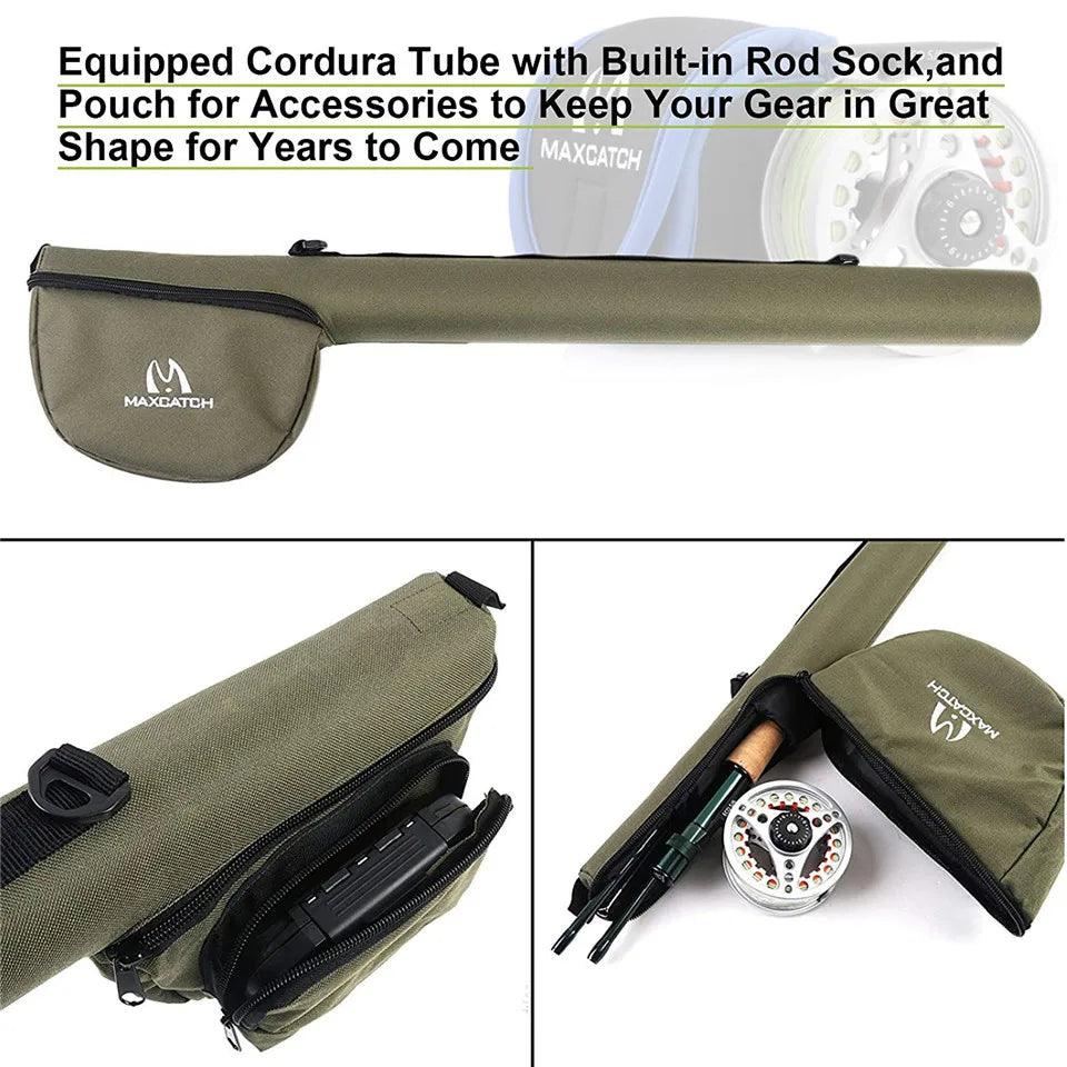 Maximumcatch Extreme 8/9FT 3-8WT Medium-fast Carbon Fiber Fly Rod with Graphite Reel & Fly Line&Tackle Box Triangle Tube - Wild Frontier Gear LLC