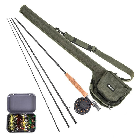 Fly Fishing Rod Reel Bag Lure Set 9ft 2.74m 4/5 5/6 6/7 7/8 Carbon Fiber Fly Rods and Fly Fishing Reel Combo Fishing Tackle Gift - Wild Frontier Gear LLC