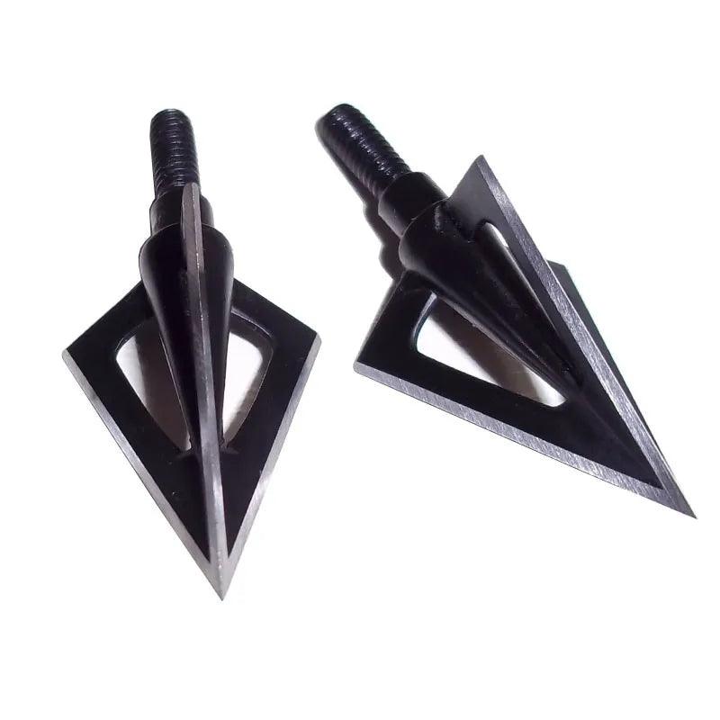 3/6/12pcs 100Gr Archery Blade Arrowhead Stainless Steel Broadhead 3 Blades Target Point Tips Hunting Arrow Accessory - Wild Frontier Gear LLC