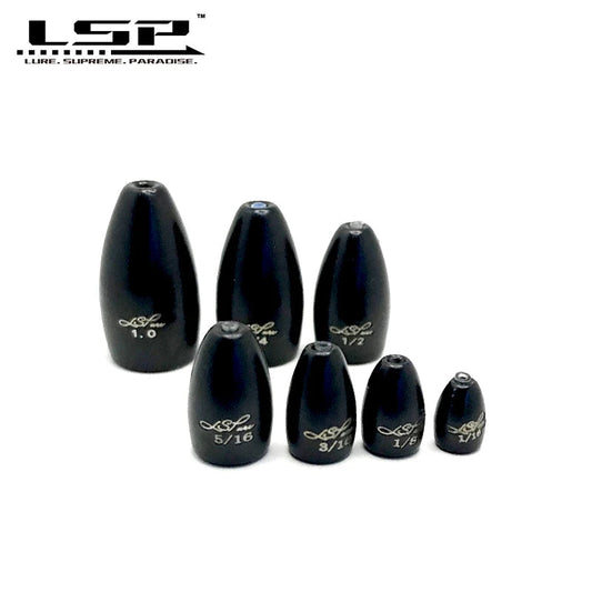 LSP Texas Rig Tungsten Sinker 1/16 - 1 Oz Bullet Bass Fishing Weight 1.8-28g Lure Accessories Fishing Goods For Winter Fishing Wild Frontier Gear LLC