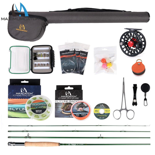 Maxcatch Premier Fly Fishing Rod Combo and Fly Reel Kit Complete Fishing Outfit - Wild Frontier Gear LLC