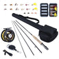 Goture Fly Fishing Rod Combo 5/6 7/8 CNC Machined Fly Reel Carbon Fiber Rod 2.74M & Fly Line&Tackle Box Triangle Tube - Wild Frontier Gear LLC