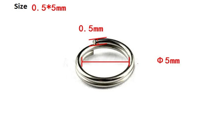100pcs/lot Fishing Split Rings Swivel Lure Connector Tackle Barrel Fishing Connector Carp Fishing Accessories Rolling Swivels