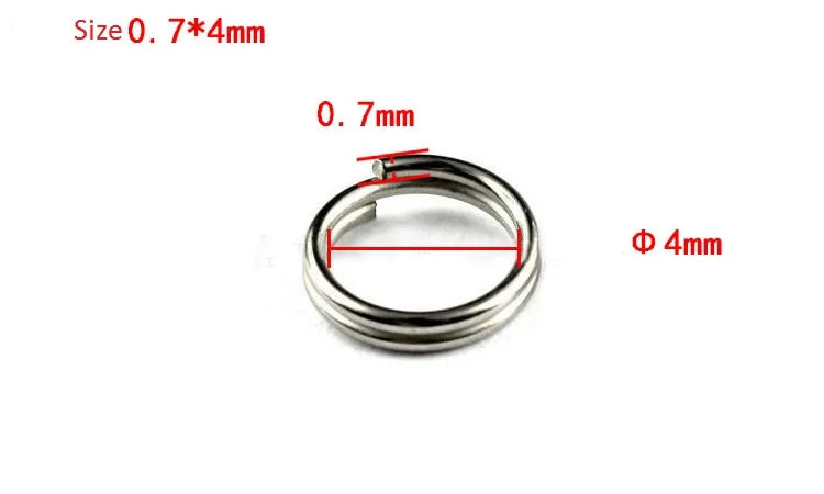 100pcs/lot Fishing Split Rings Swivel Lure Connector Tackle Barrel Fishing Connector Carp Fishing Accessories Rolling Swivels