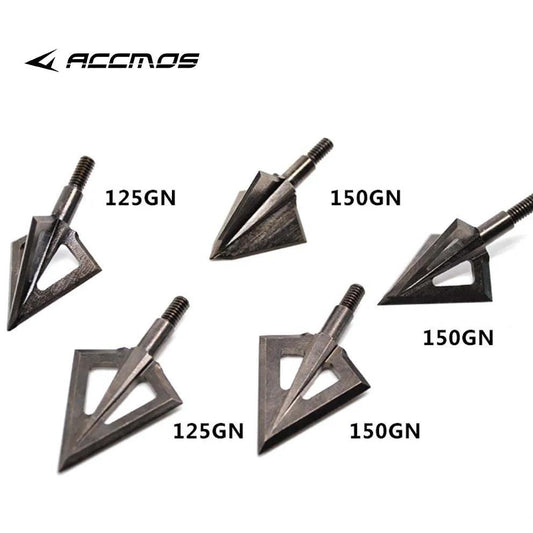 1pcs 125 grain/150 grain Hunting Arrow Heads Arrow Tips For Recurve / Compound Bow Hunting Shooting Stainless steel Broadheads - Wild Frontier Gear LLC