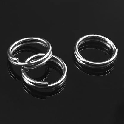 100pcs/lot Fishing Split Rings Swivel Lure Connector Tackle Barrel Fishing Connector Carp Fishing Accessories Rolling Swivels