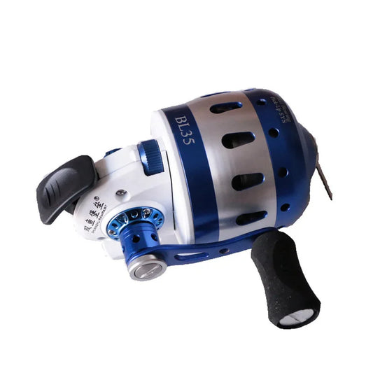 BL35 Fishing Spincast Reel 6+1BB Closed Metal Coil Slingshot Shoot Fish Outdoor with wristband 5#PE line 55M