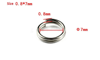 100pcs/lot Fishing Split Rings Swivel Lure Connector Tackle Barrel Fishing Connector Carp Fishing Accessories Rolling Swivels