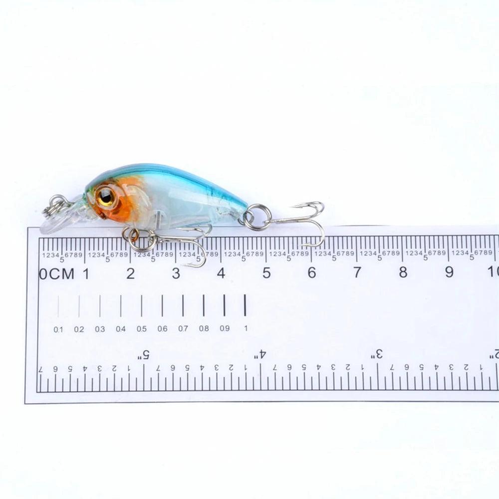 Artificial Minnow Wobblers Crank Fishing Lure 4.5cm 4g Treble Hook for Bass and Carp Fishing - Wild Frontier Gear LLC